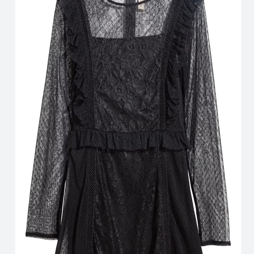 NWT H&M Black Long Sleeve Lace Dress